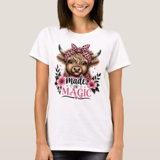Schattige Highland Koe van Magie Grafisch T-shirt