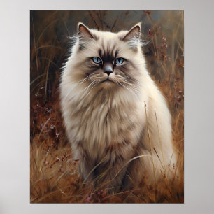 Schattige Himalaya Cat Art Print Poster