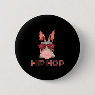 Schattige Hip Hop Konijn Zonnebril Pasen Ronde Button 5,7 Cm