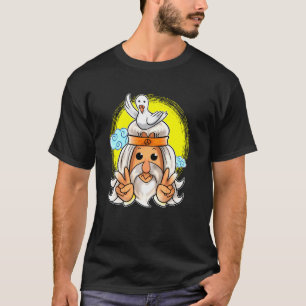 Schattige Hippie Stijl Duif en Vredesteken Hippie T-shirt