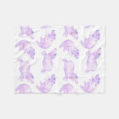 schattige hippo fleece deken (Voorkant (Horizontaal))