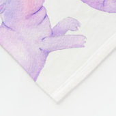 schattige hippo fleece deken (Hoek)