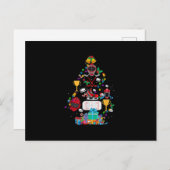 Schattige hockey kerstboom ornament grappig cadeau uitnodiging briefkaart (Voorkant / Achterkant)