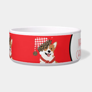 Schattige Holiday Puppy met Kerstman Hoed Voerbakje