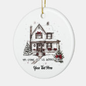 Schattige Home Kerst Keramisch Ornament (Links)