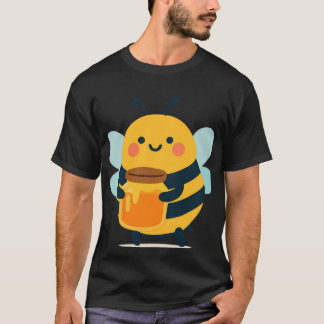 Schattige hommel met honingpot t-shirt