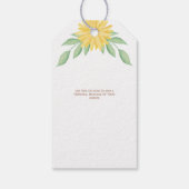 Schattige hommelgeel dank u genderneutraal cadeaulabel (Achterkant)