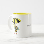 Schattige Hommels Tweekleurige Koffiemok (Voorkant links)