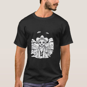 Schattige Hond Cowboy T-shirt