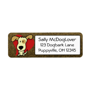 Schattige hond etiket