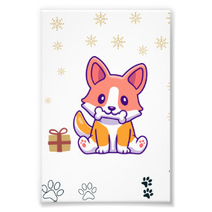 schattige hond foto afdruk