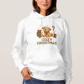 Schattige hond in kerstoutfit met gezellige Kerstm Hoodie