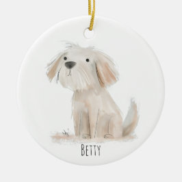 Schattige hond keramisch ornament