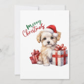 Schattige Hond Kerst Kaarten (Voorkant)