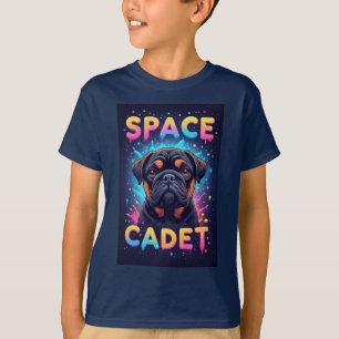 Schattige Hond Met Neonverfspetters T-shirt