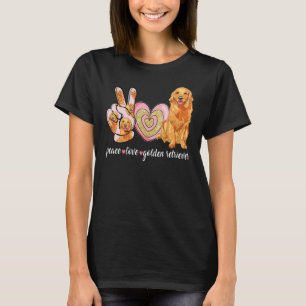 Schattige Hond Moeder Moederdag Vrede Liefde Goude T-shirt