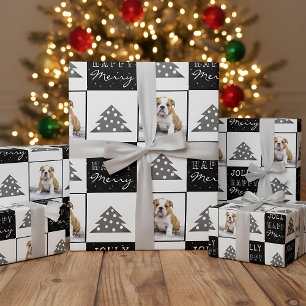Schattige Hond Puppies Huisdier Blijde Zwarte Kers Cadeaupapier