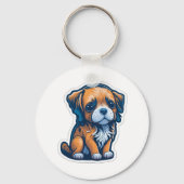 schattige hond sleutelhanger (Achterkant)