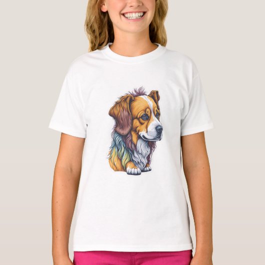 schattige hond t-shirt (Voorkant)