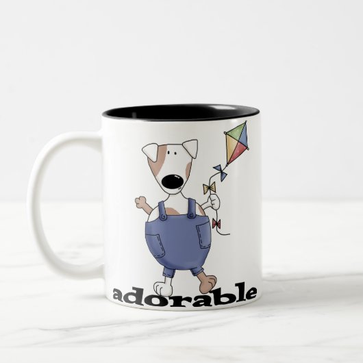 SCHATTIGE HOND TWEEKLEURIGE KOFFIEMOK (Links)