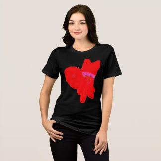 Schattige hond Valentijnsdag Tri-Blend Shirt