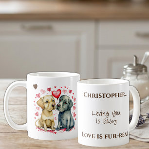 Schattige honden die van je houden gepersonaliseer koffiemok