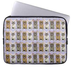 Schattige honden, Franse Bulldog Laptop Sleeve