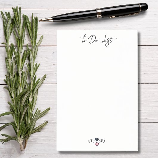 Schattige hondengezicht en aangepaste naam, eenvou post-it® notes