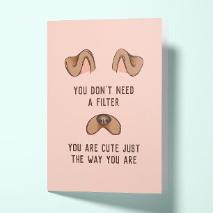 Schattige hondengezicht geen filter nodig kaart
