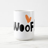 Schattige Hondenliefhebbers "Woof" 15 oz Koffie Mo Koffiemok (Center)