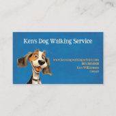 Schattige hondenlopen visitekaartje (Voorkant)