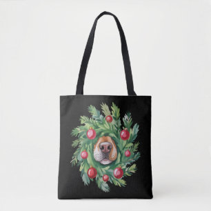 Schattige Hondenneus Kerstmis Hond Moeder Feest Ho Draagtas