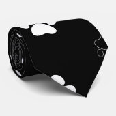 Schattige hondenpootpatroon stropdas (Opgerold)