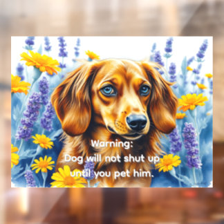 Schattige hondenteken raamsticker