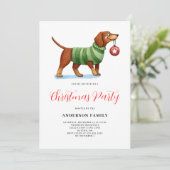 Schattige Hondentrui Kerstfeest Kaart (Staand voorkant)