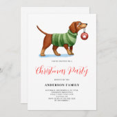 Schattige Hondentrui Kerstfeest Kaart (Voorkant / Achterkant)