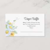 Schattige Honey Bee Baby shower Luier Raffle Informatiekaartje (Voorkant)