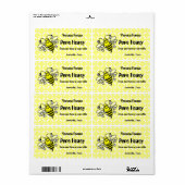 Schattige Honey Jar Label (Full Sheet)