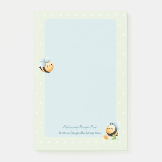 Schattige honingbij kinderen post-it® notes (Voorkant)
