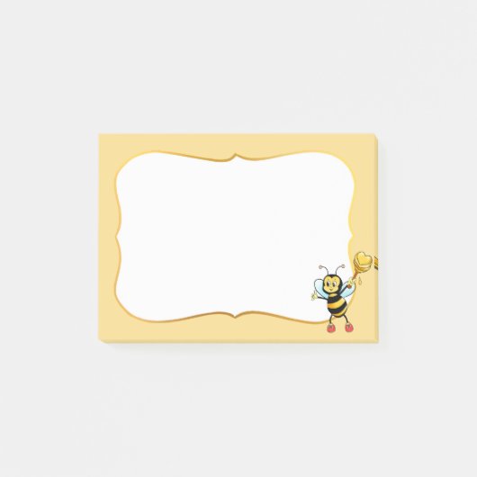 Schattige honingbij op Post-it-notities Post-it® Notes (Voorkant)