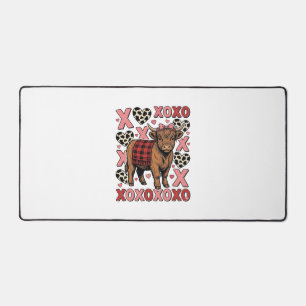 Schattige Hoogland Koe XOXO Valentijn Retro T-shir Bureaumat