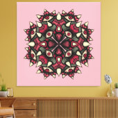 Schattige Horror Roze Demon Monster Canvas Afdruk (Insitu (Woonkamer))