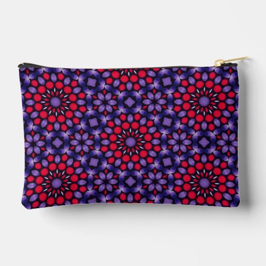 Schattige Hot Pink & Paarse Mandala Dot Art Design Etui (Achterkant)