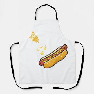 Schattige Hotdog & Mosterd Fles Schort