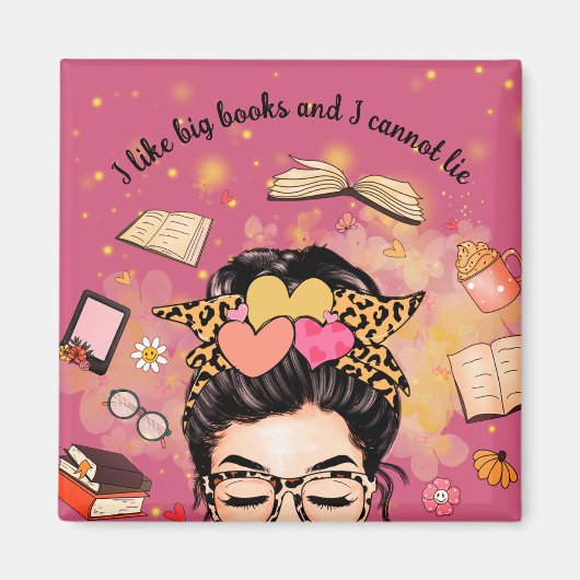 Schattige hou ik van grote boeken magneet (Voorkant)