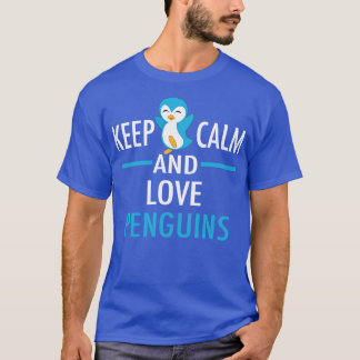 Schattige Houd Kalm Liefde Pinguïns T-shirt