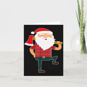 Schattige Houthakkers Kerstman Grappige Verschrikk Kaart
