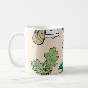 Schattige huis Planten: kleurrijke botanische. Koffiemok