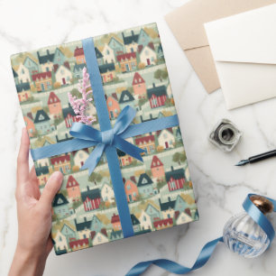 Schattige huisje kern House warming party Cadeaupapier