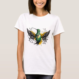 Schattige Hummingbird ontwerp T-shirt